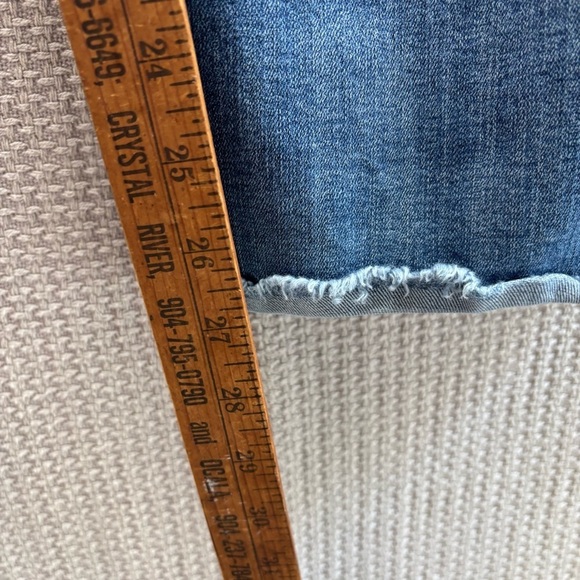 Seven7 Skinny Jeans Plus Size 28 Button Fly Raw Hem 46x27 Stretch Casual Logo - Picture 9 of 9